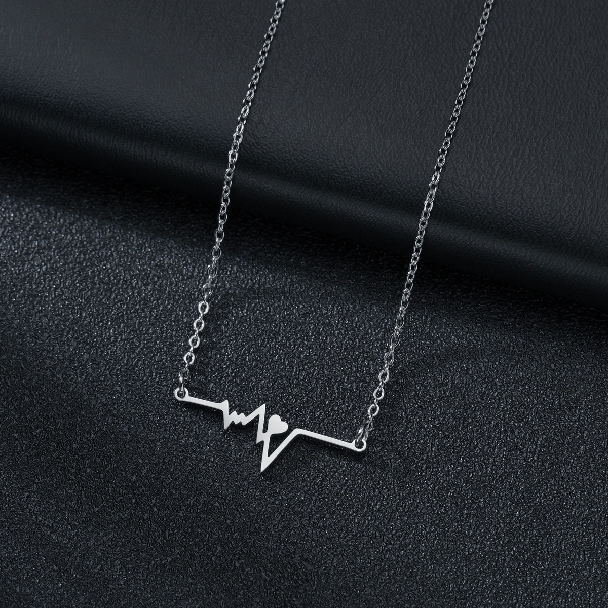 Japón y corea cross-border colgante accesorios fuente al por mayor japonés y coreano ecg acero inoxidable mujer collar suéter cadena versátil Specification image