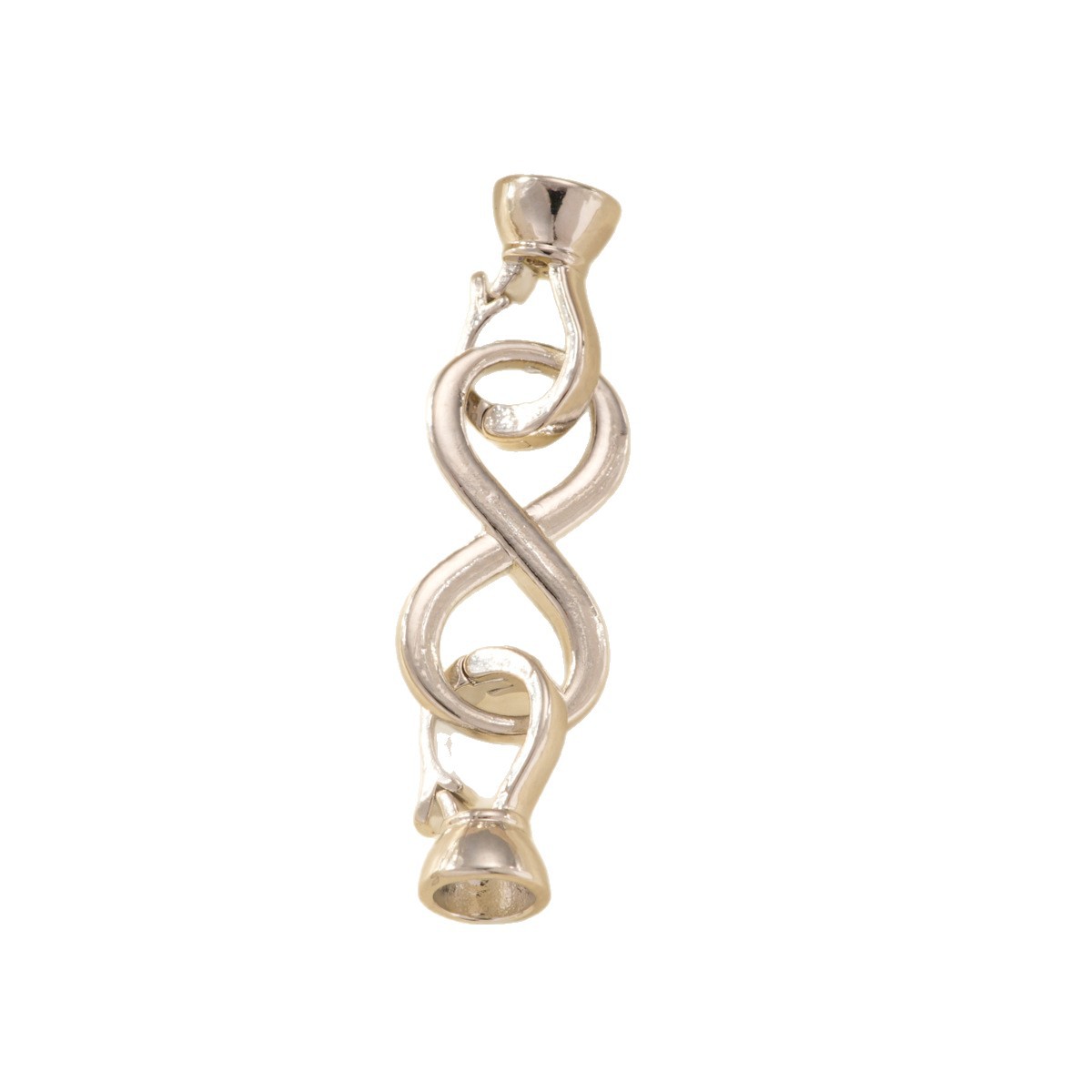 Smooth figure-eight clasp, high color retention wholesale 18k copper gold-plated color retention high-end bracelet and necklace clasp DIY accessory Item Picture