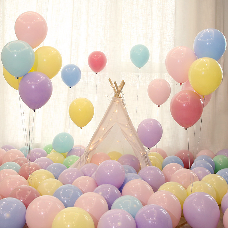 Macaron balloons 5-inch, 10-inch, 12-inch, 18-inch, 36-inch children's birthday party balloons, candy color manufacturer wholesale details Picture