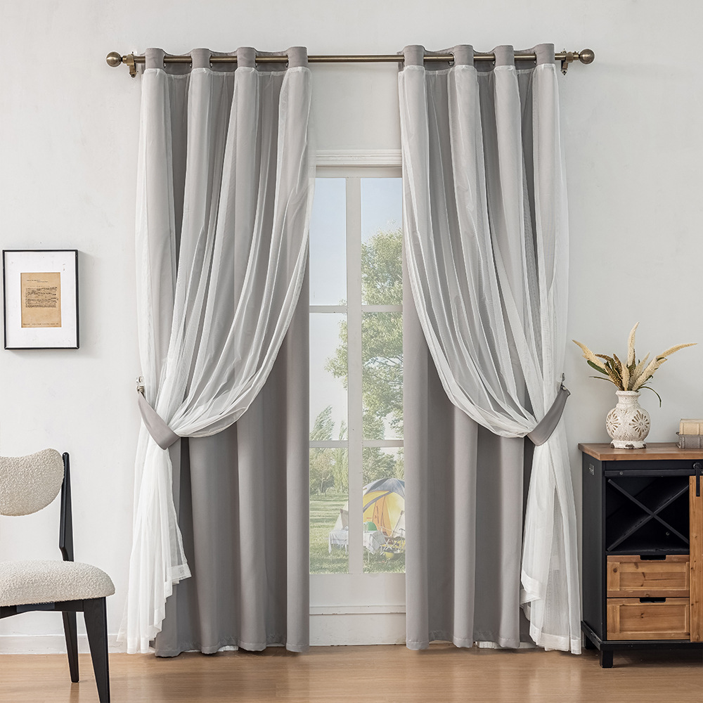 布艺窗帘实物图