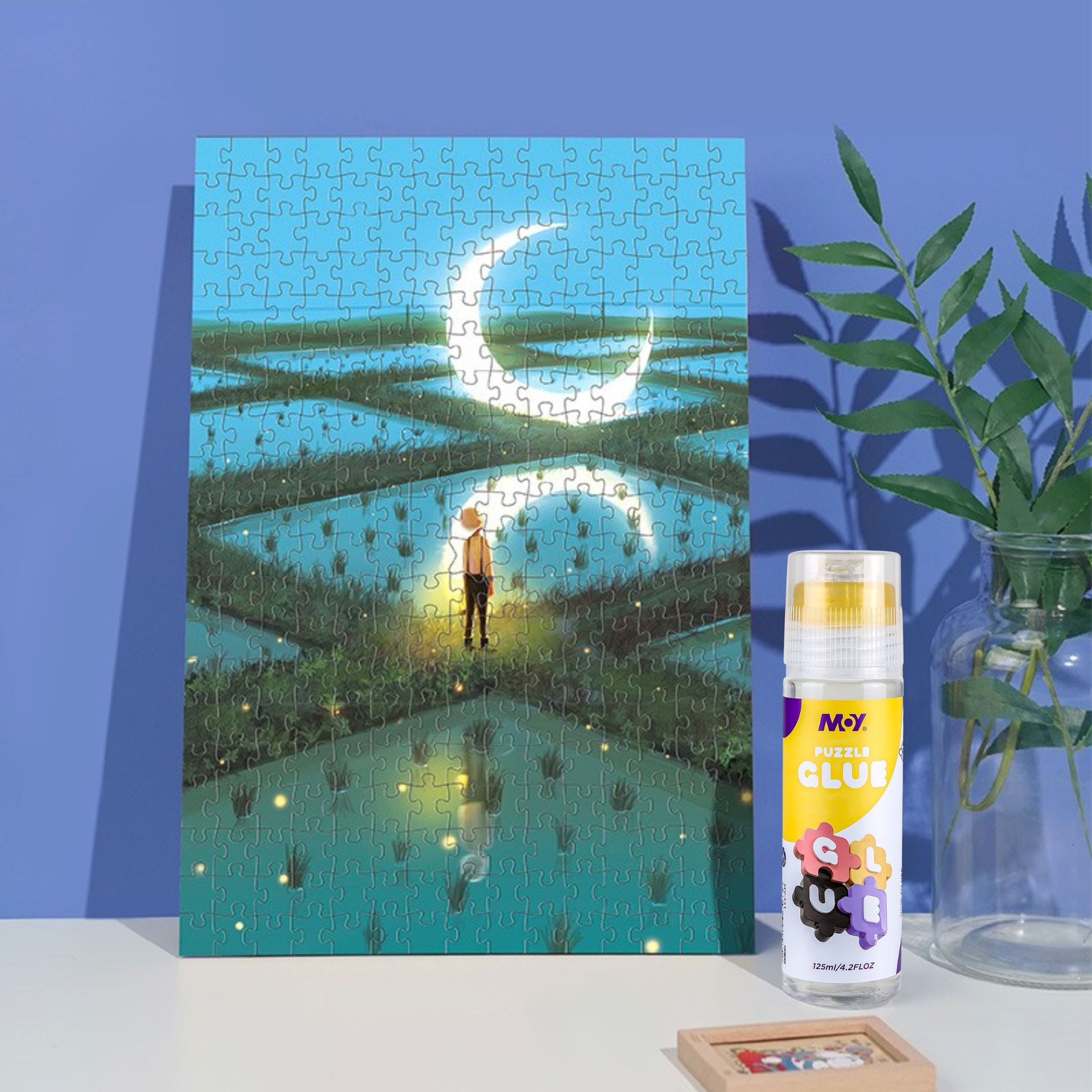 Puzzle special glue 125ml, large size, children's handmade safe decoration, adult students, 1000 pieces, filling transparent