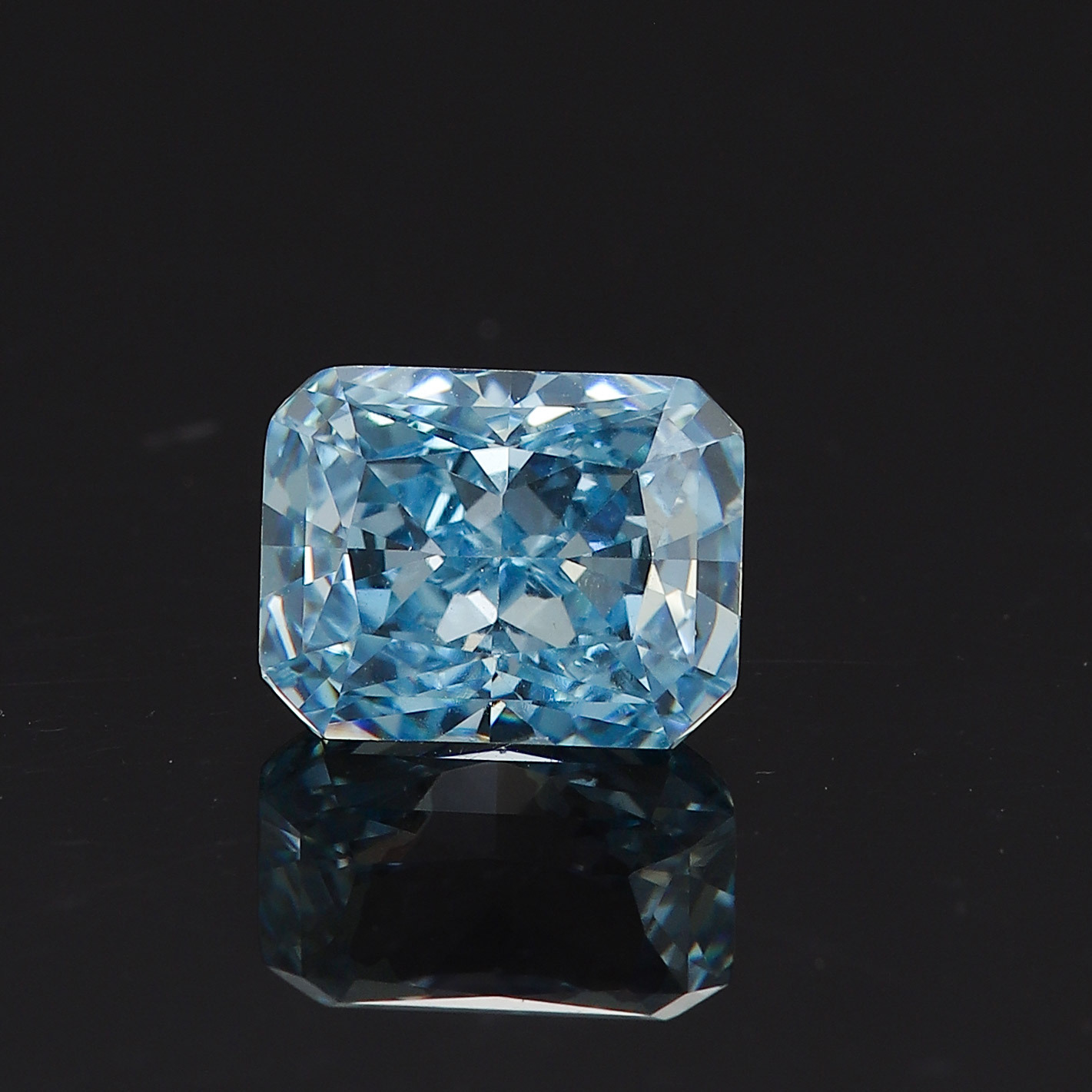 Sky Blue ice flower cut Zircon rectangular chamfered bare stone jewelry inlay manufacturer wholesale artificial cubic oxidized zircon Specification image