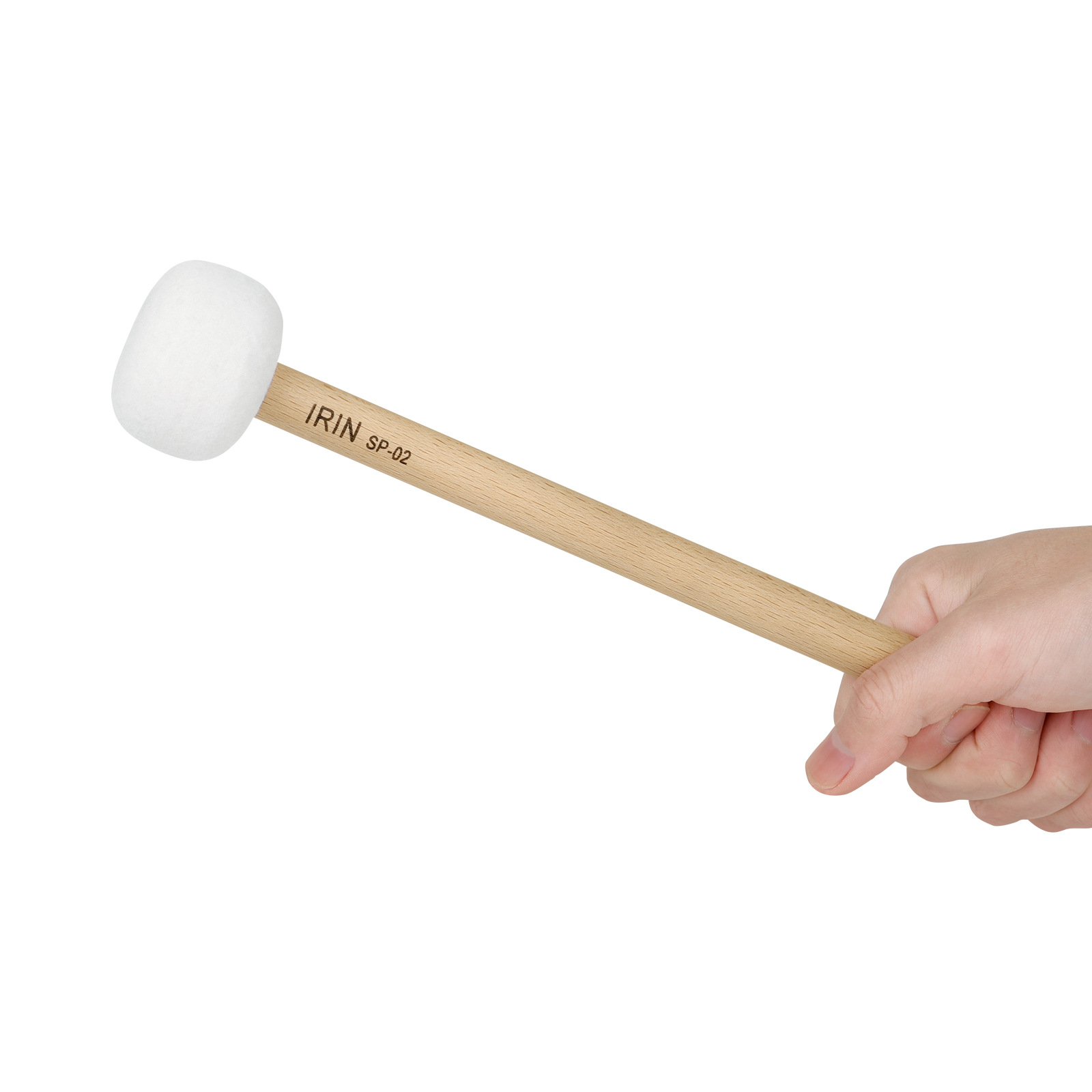 Wholesale of percussion accessories IRIN marching drum hammers with white felt heads, medium-sized singing bowl hammers, and tuning drum hammers Application Scenario