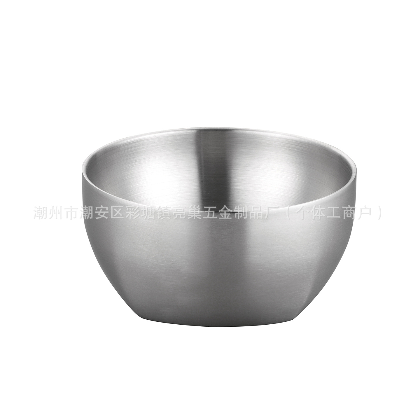 Korean-style stainless steel double-layer anti-scald children's rice bowl, kindergarten care soup bowl, golden creative cooking bowl Item Picture