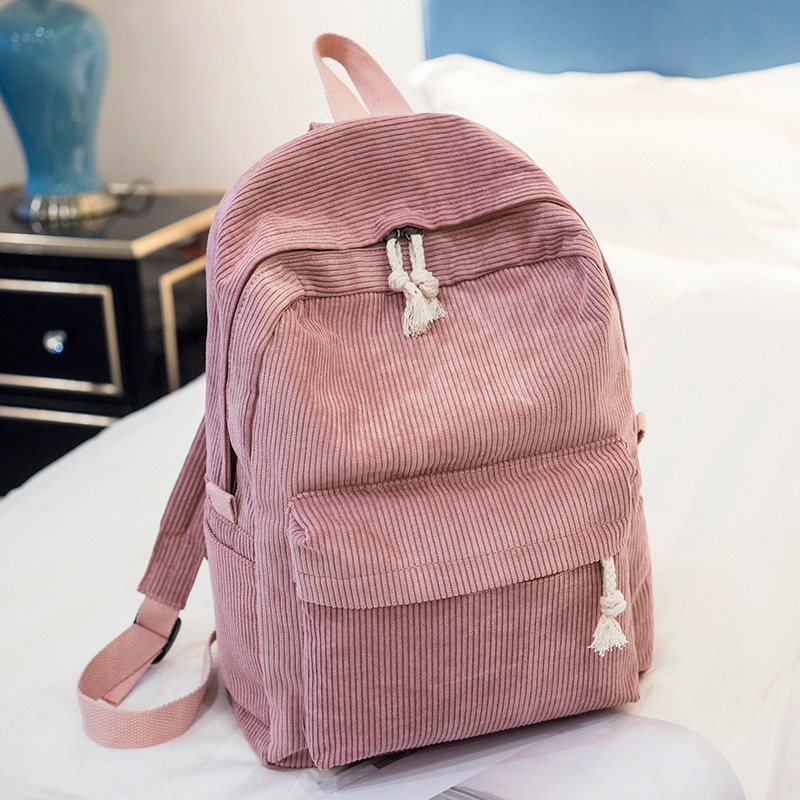 Velvet backpack for women 2025 autumn and winter: Simple and trendy, large-capacity casual women's backpack, dark backpack