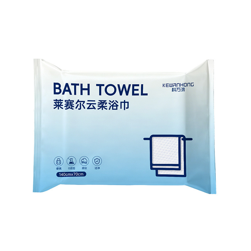Lyocell disposable bath towel travel products portable set, Class A washbasin compression bath towel, enlarged and thickened, strong water absorption Item Picture