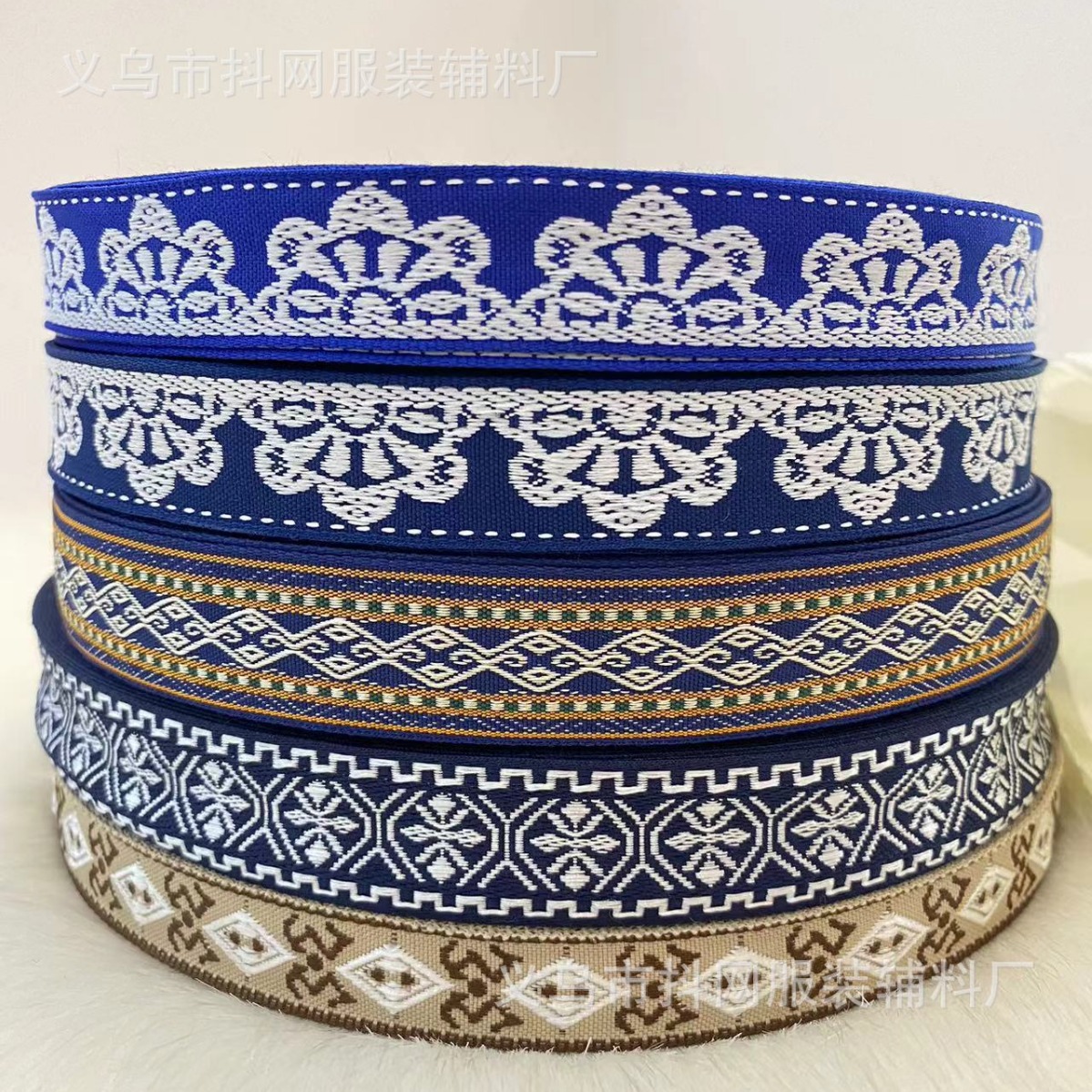 Yuanbao rombo estilo étnico jacquard bordado correas adornos para el cabello tocados cinturones de bolso caja de regalo cinturones de embalaje cinturones tejidos