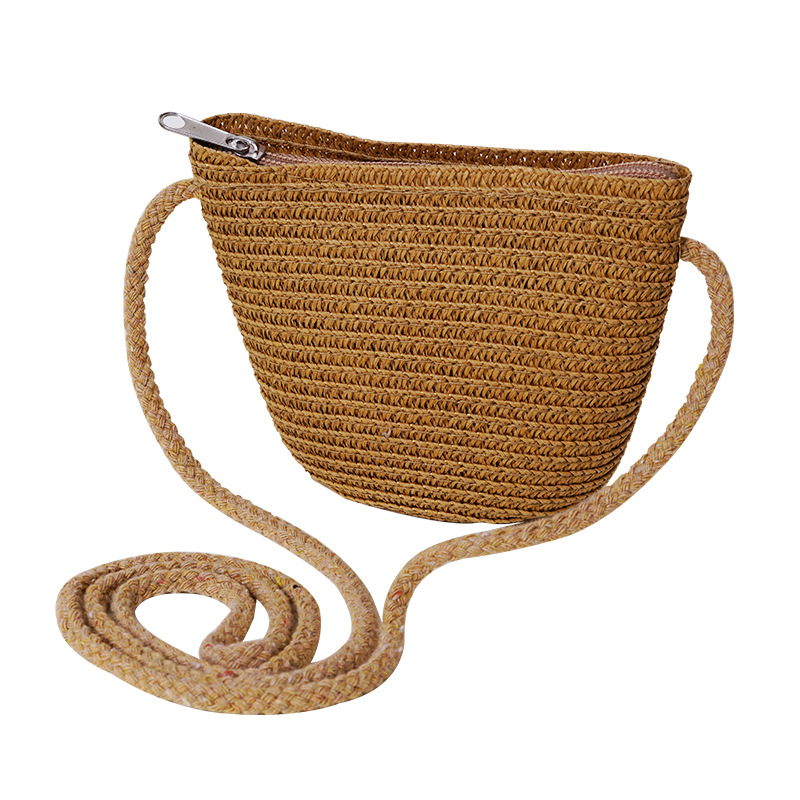 Cross border grass bag niños bag grass bag shell vacation bag verano nuevo estilo niñas playa playa moda moda moda diagonal cross pequeño bolso bolso de grass hecho a mano Item Picture