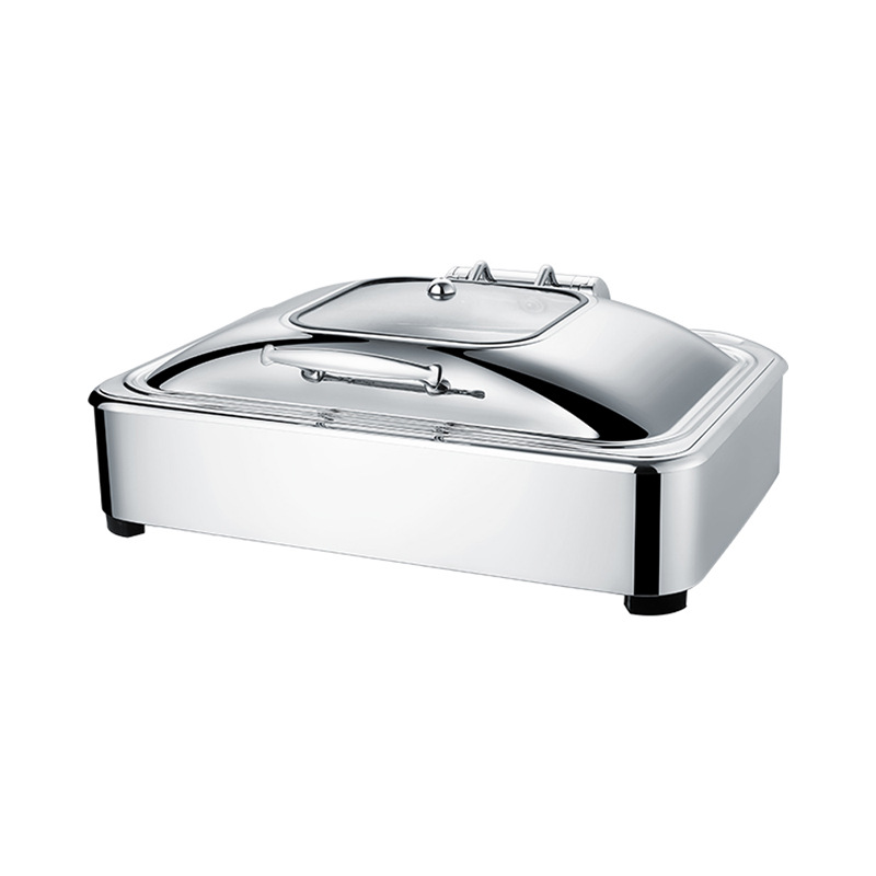 Visual luxury rectangular mechanical buffer dining stove, high-end buffet stove, breakfast stove, insulated stove for hotels details Picture