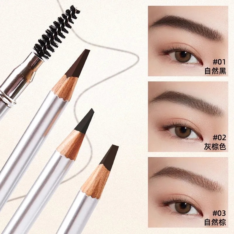 This Eyebrow Pencil Is Waterproof And Does Not Smudge. It Features A Hard Core Knip-Cut Design With A Long-Lasting Three-Dimensional Misty Effect. It Is A Double-Head Eyebrow Pencil Specifically Designed For Wild Eyebrow Makeup Artists Specification drawing