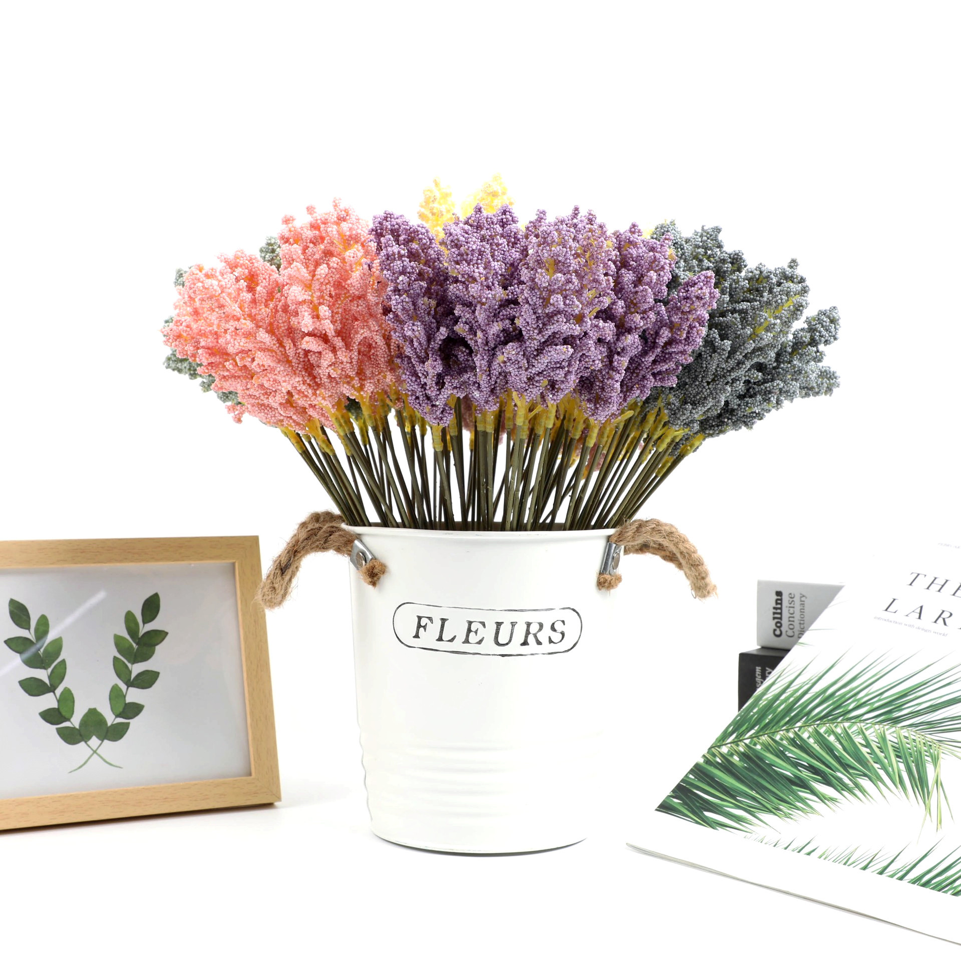 仿真泡沫花手札花麦穗花束塑料花插花干花花材摄影摆件道具详情图5