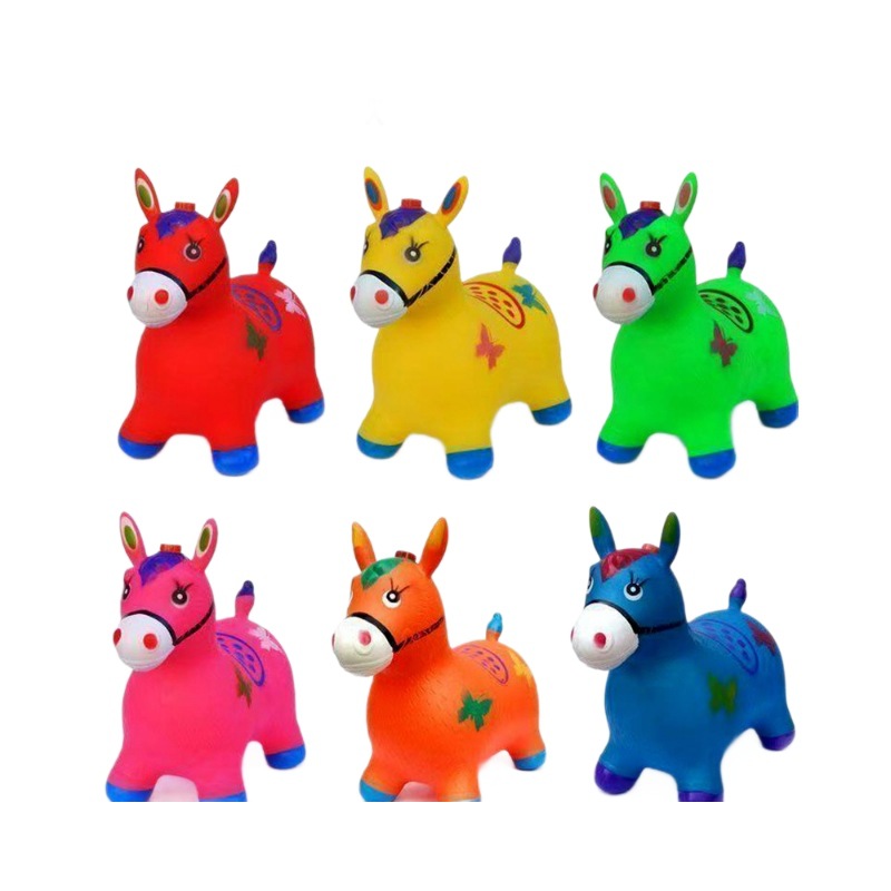 Inflatable toys, children's jumping sprites, rubber horses, thickened safety PVC jumping horses, indoor toys, wholesale at street stalls Item Picture