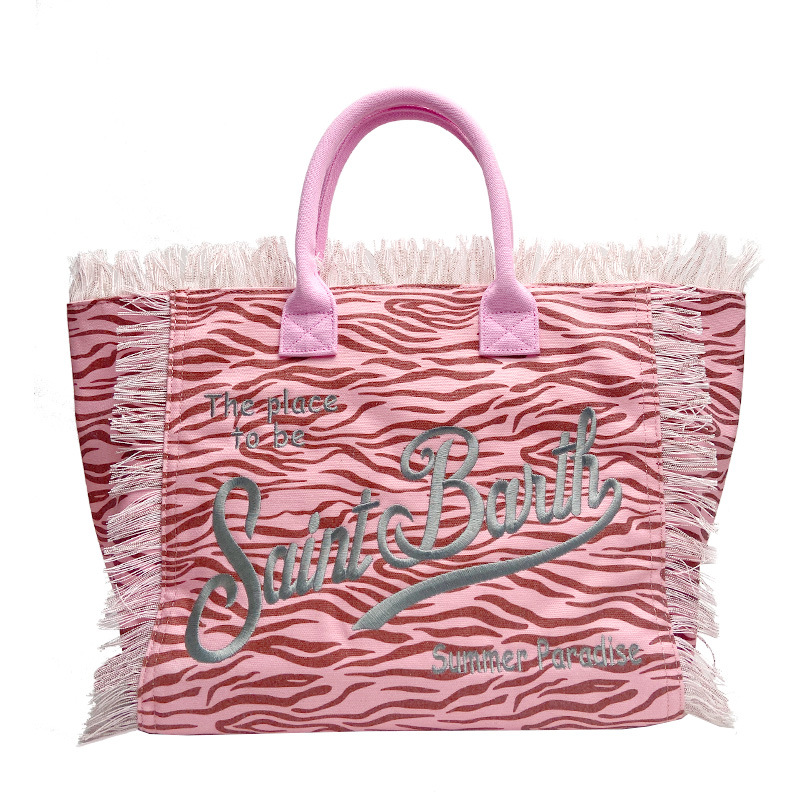 Cross-border canvas bags, printed canvas bags, large-capacity canvas tote bags, women's single-shoulder bags, new beach bags, fringed canvas bags, hand-held shoulder bags, canvas bags Application Scenario