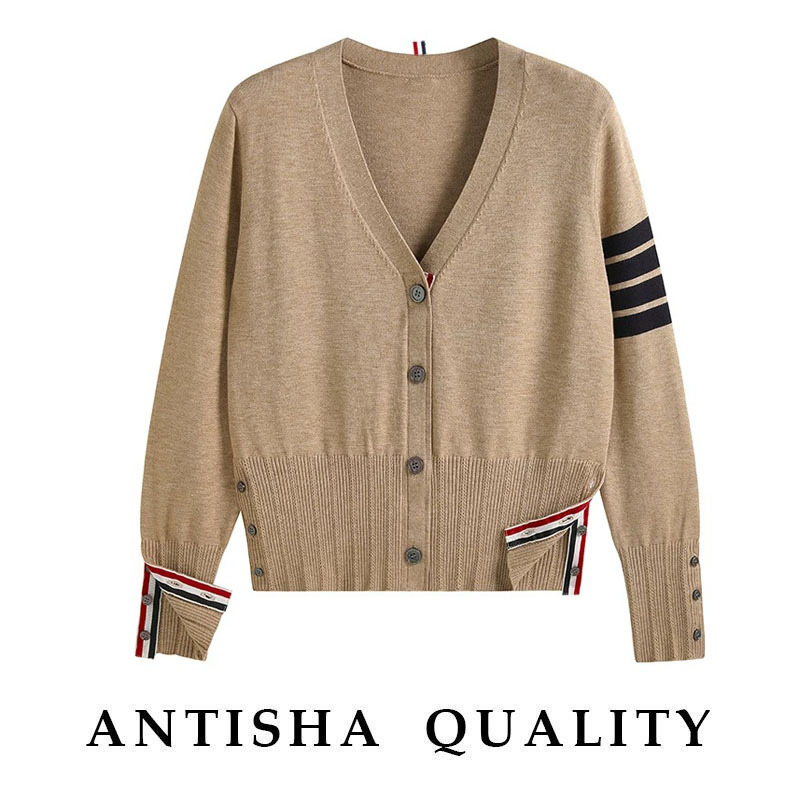 TbB knitted cardigan for women 26, new four-bar trendy brand, school style, stylish, versatile, spring and autumn sweater coat, thick Specification image