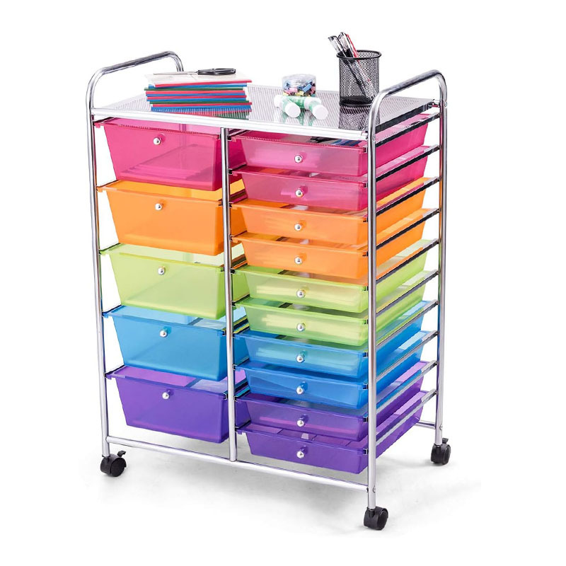 Trolley storage rack, drawer-type small trolley, dust-proof, movable storage, snack dust-proof storage, drawer-type storage Item Picture