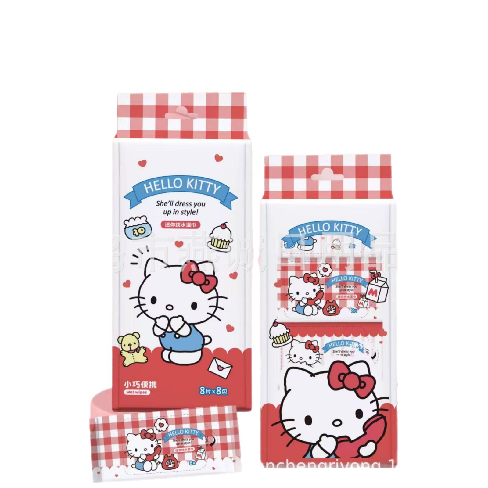 湿巾/湿纸巾/纸巾/婴儿湿纸巾/初兜羽绒服湿巾白底实物图