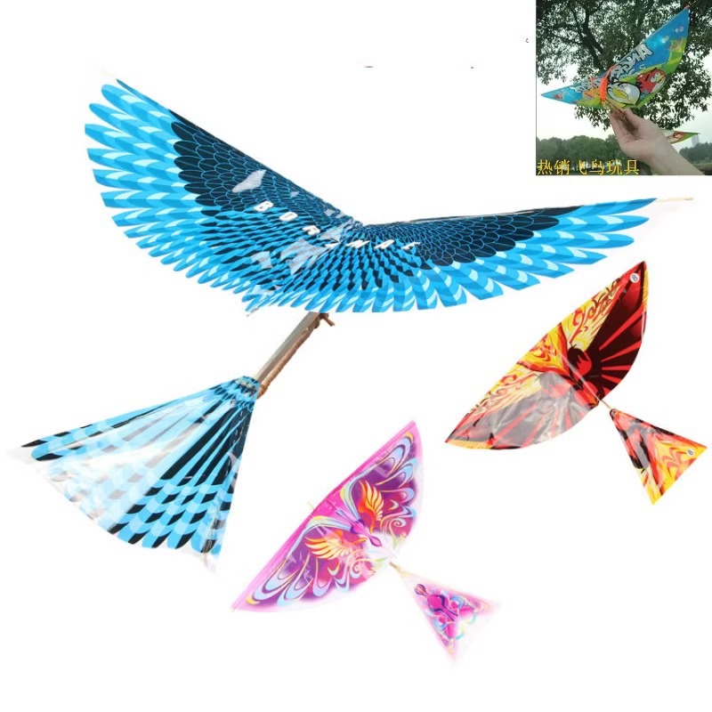 Small flying bird toy assembly, flying bird rubber band, power flying bird finished products, new and unique flying bird street toy wholesale details Picture