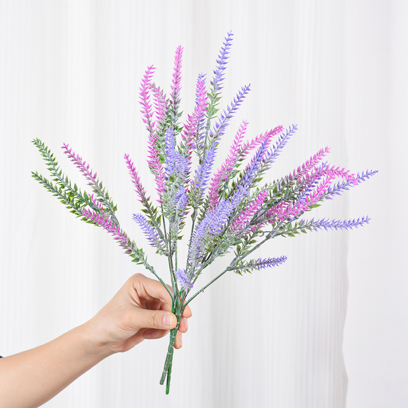 仿真花DIY发饰配件/假花/5朵塑膠花/仿真花/假花批发产品图