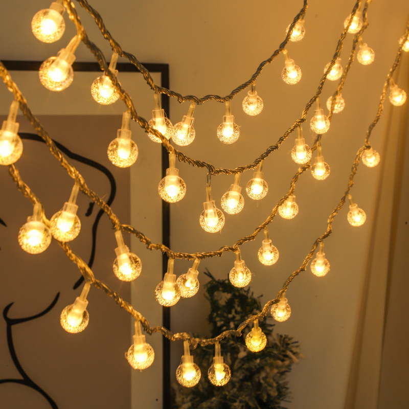 LED bubble ball light strings, transparent ball light strings, Christmas lights, crystal ball light strings, small bulbs, tent outdoor decorative lights