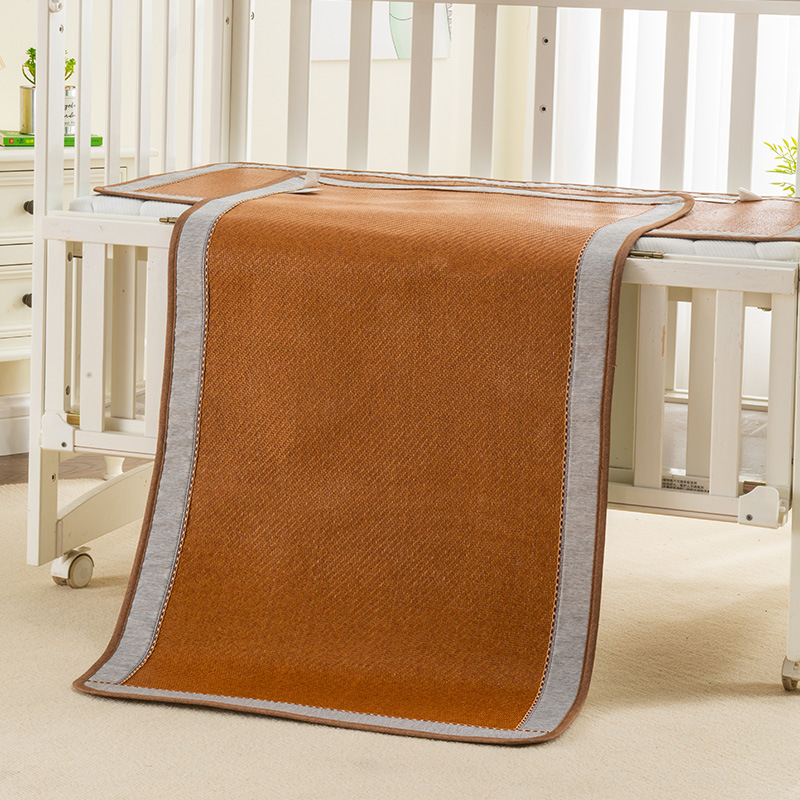 儿童凉席藤席幼儿园午睡专用婴儿床冰丝席子宝宝透气吸汗夏季草席产品图