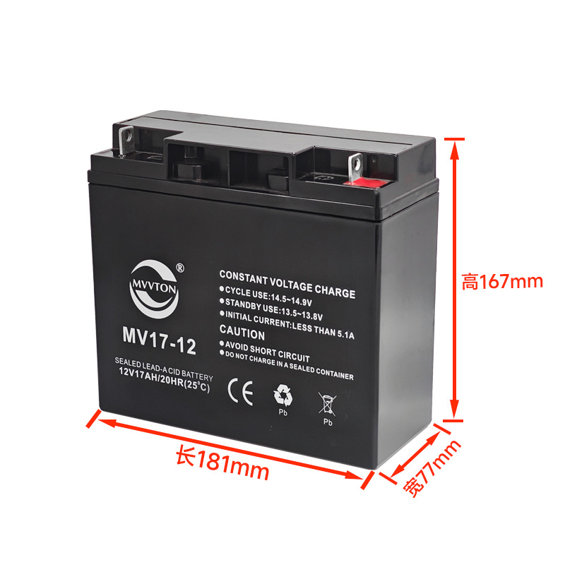 UPS EPS lead-acid battery 12V17AH energy storage battery outdoor power supply details Picture