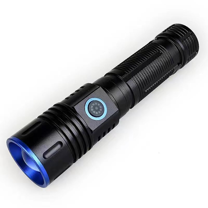 White laser high-intensity long-range flashlight, outdoor portable household, tail magnetic suction hand-held flashlight, super bright and high power Item Picture
