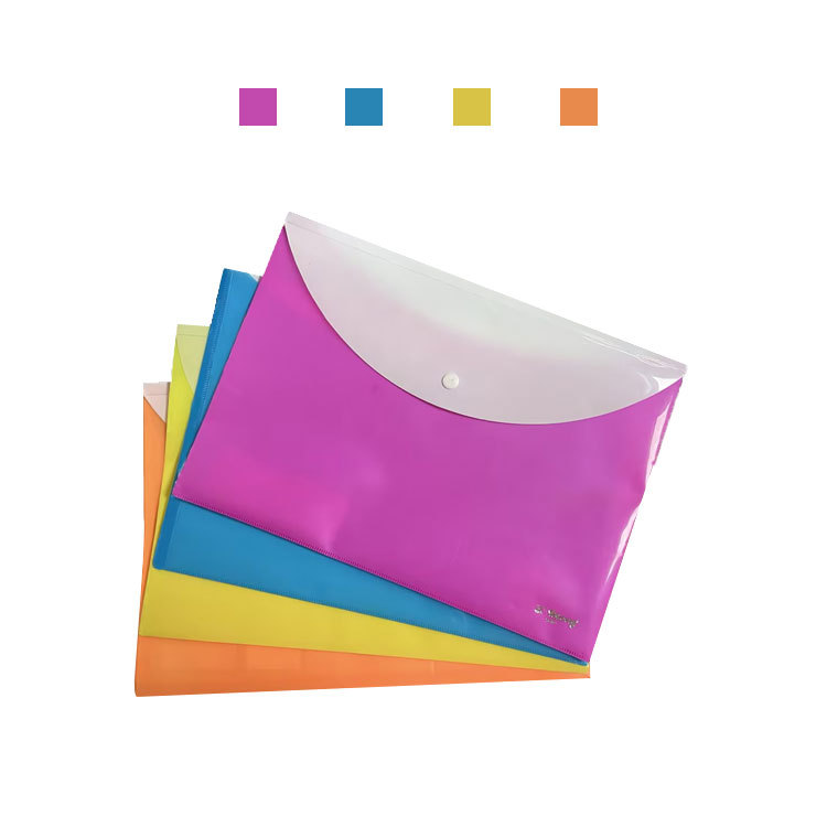 Yalong Cross-border Practical A4 double-sided double-layer 4-color 16C file bag folder Office supplies file bag