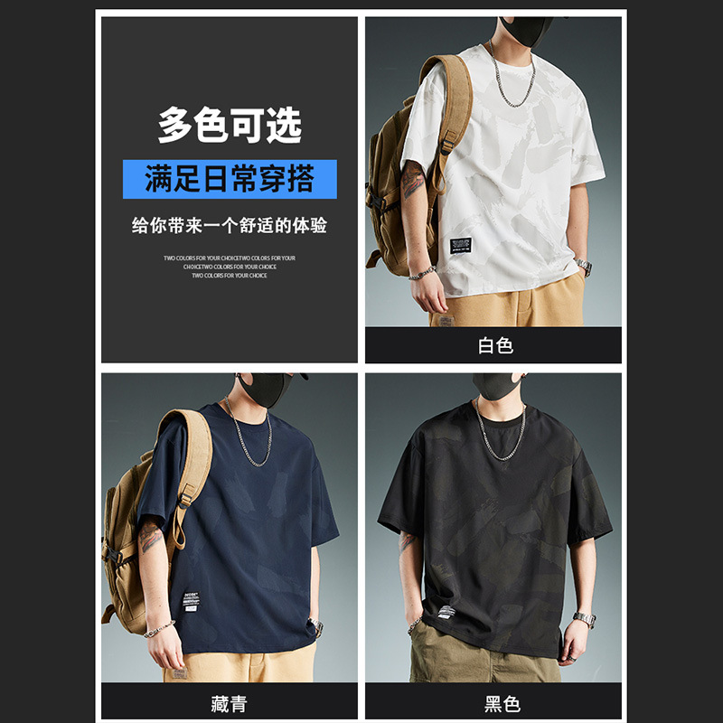 Loose and breathable short-sleeved T-shirt for men, trendy round-neck spring and summer thin ins men's top, comfortable and cool Application Scenario