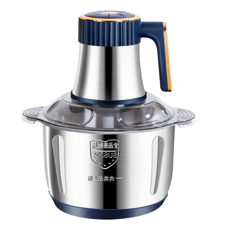 Household stainless steel meat grinder, multi-functional food processor, cross-border vegetable cutter, family meat grinder, high-power meat grinder Item Picture