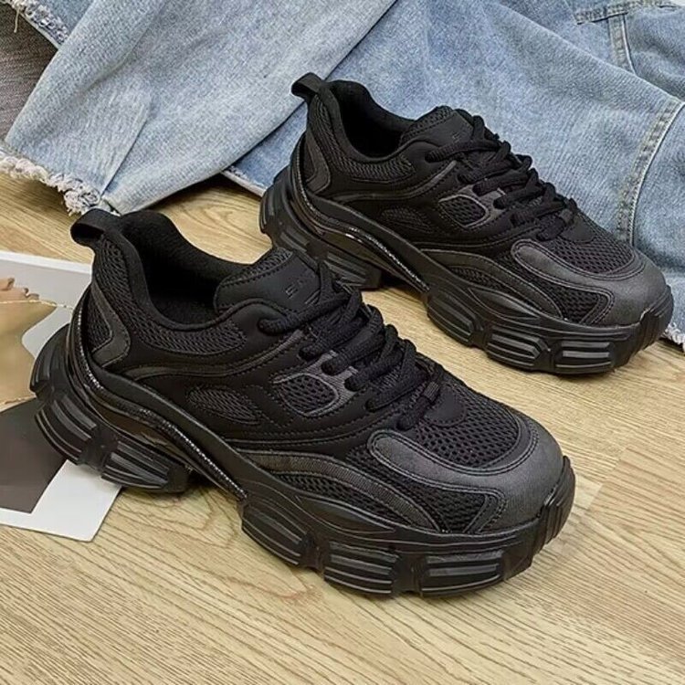 网面老爹鞋女2025春季新款百搭透气系带休闲鞋跑步鞋百搭运动潮鞋图