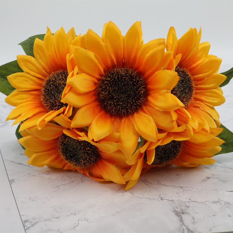 仿真花DIY发饰配件/假花/5朵塑膠花/仿真花/假花批发细节图