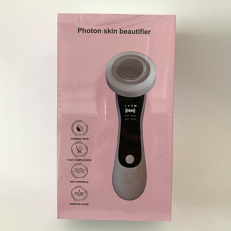 Handheld microcurrent beauty device, facial cleansing device, microcurrent massage, constant temperature hot compress device, high-frequency vibration induction device details Picture