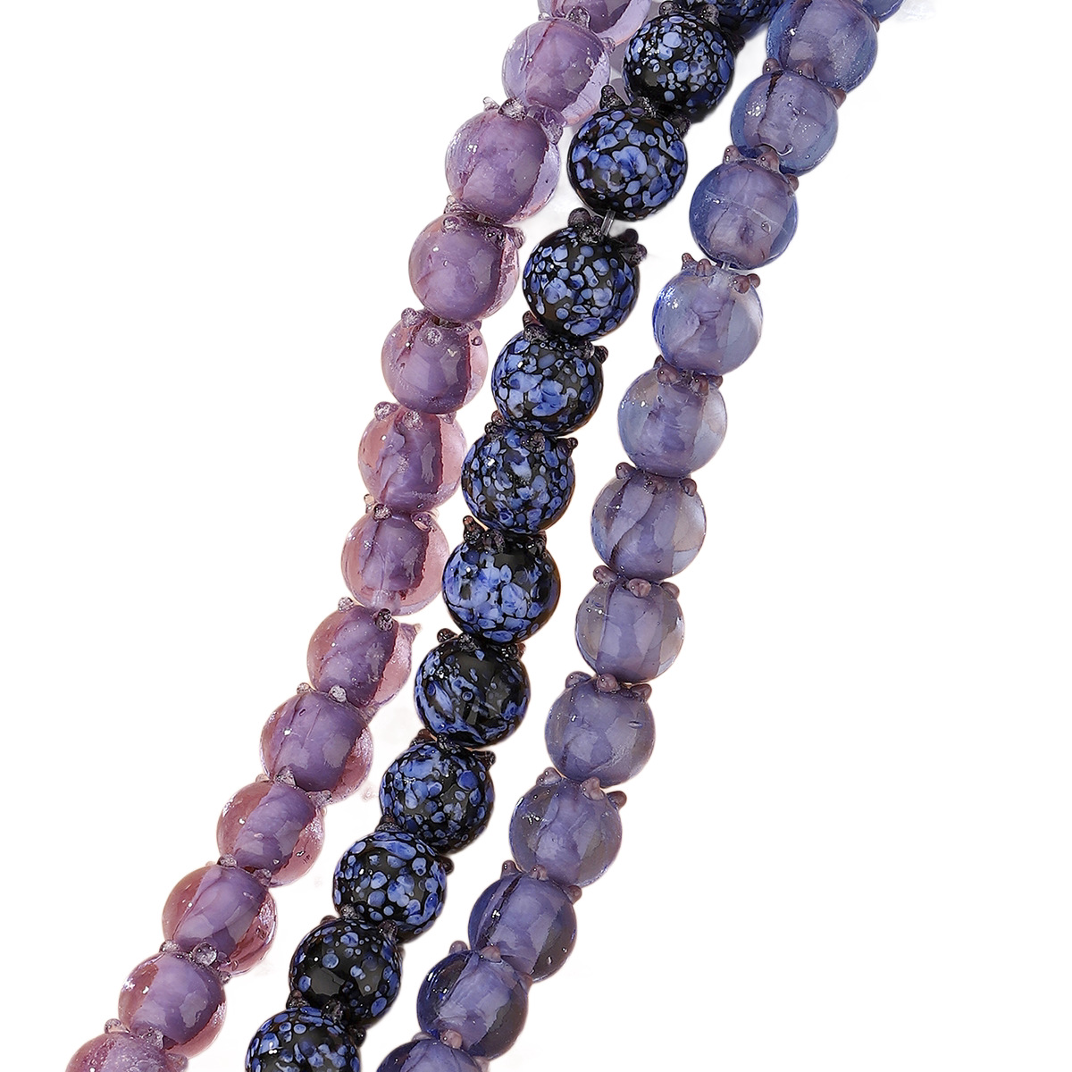 Handmade glass blueberry glass beads with straight holes diy bracelets, necklaces, earrings, accessories, material beads, loose beads Item Picture