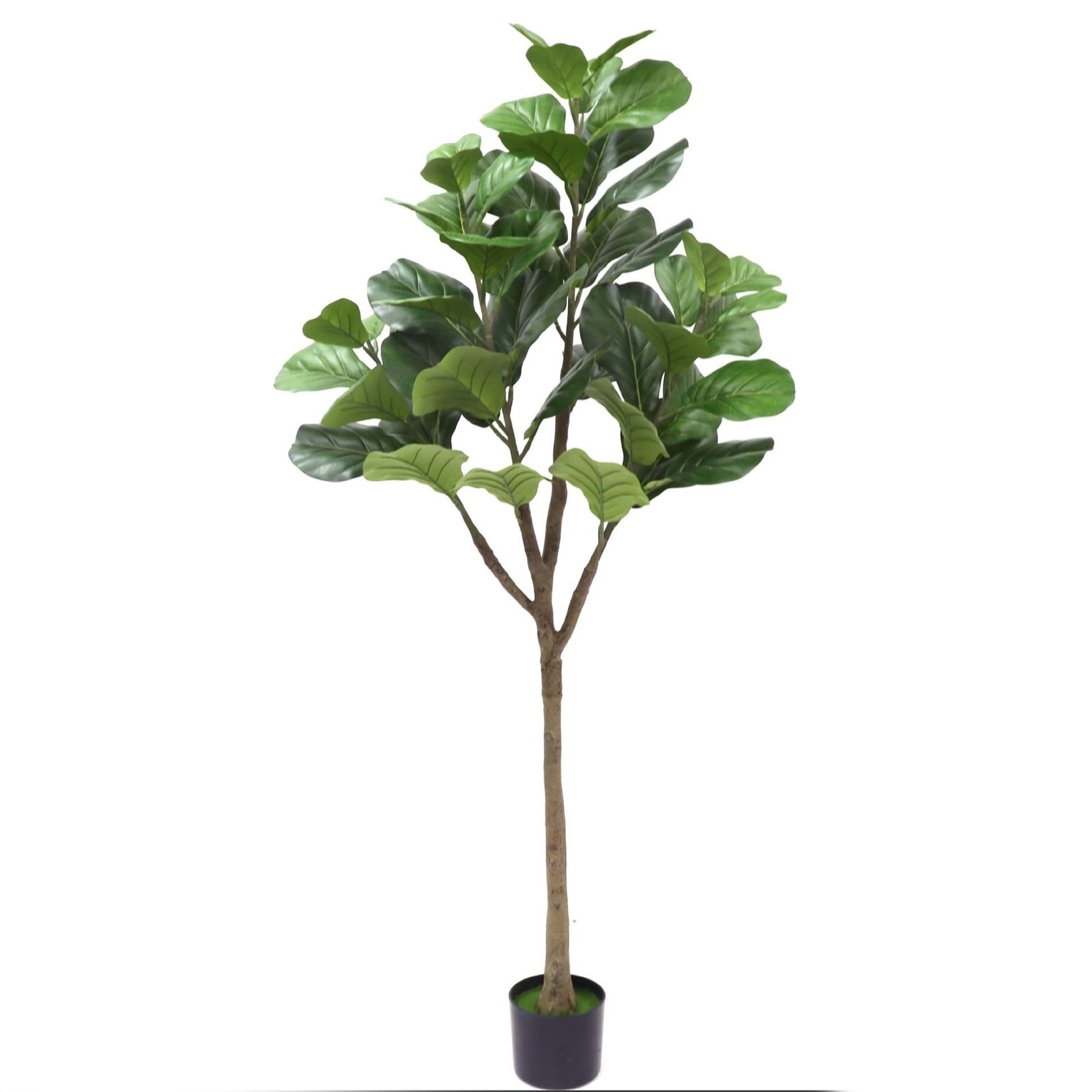 Wholesale of large Nordic decorative Ficus lyrata artificial trees, green plants, large-leaf artificial tree bonsai ornaments, and artificial plant potted plants Item Picture