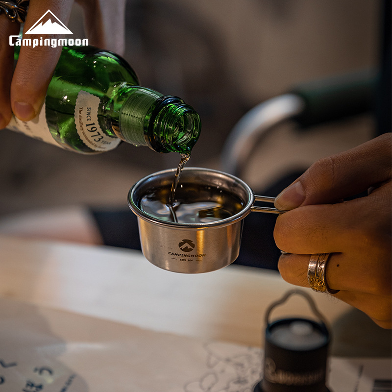 柯曼S050小号不锈钢白酒小酒杯便携户外露营装备雪拉咖啡功夫茶杯