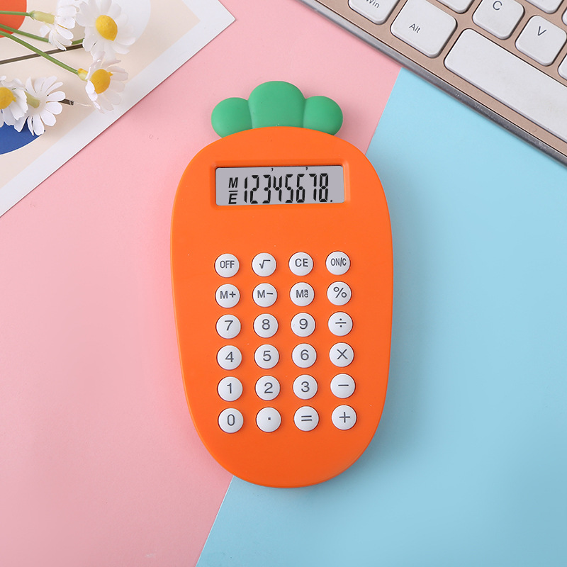 The 8-digit key calculator is a creative, fresh and cute cartoon portable palm calculator details Picture