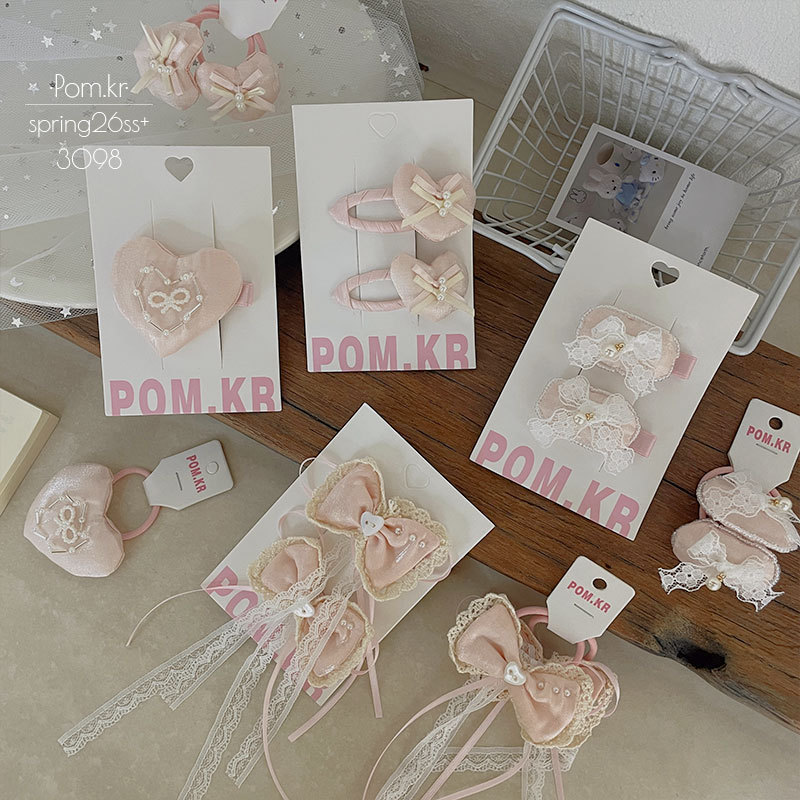 Primavera nuevo dulce rosa ballet niños horquilla cute todo incluido bebé lateral pelo roto franja clip loop Specification image