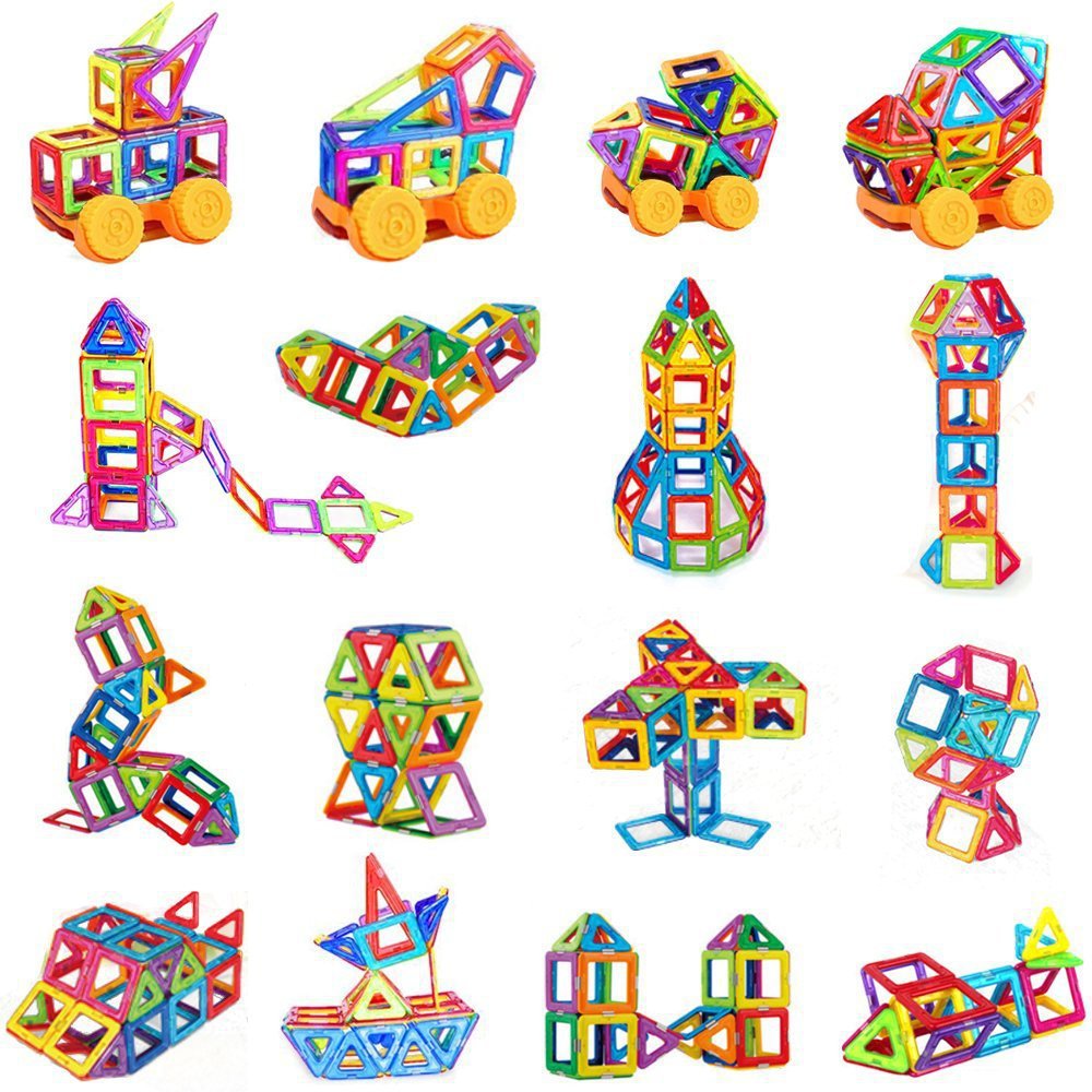Large magnetic sheet toy building blocks in multiple colors, DIY free assembly, factory direct sales, versatile and educational early childhood bulk batch Application Scenario