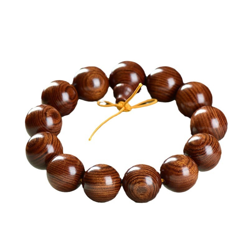 Hoja grande flor amarilla pera mano brocheta hombre kang pera flor perla perla perla perla pulsera 108 piezas para las mujeres rosarios accesorios fabricantes al por mayor Item Picture