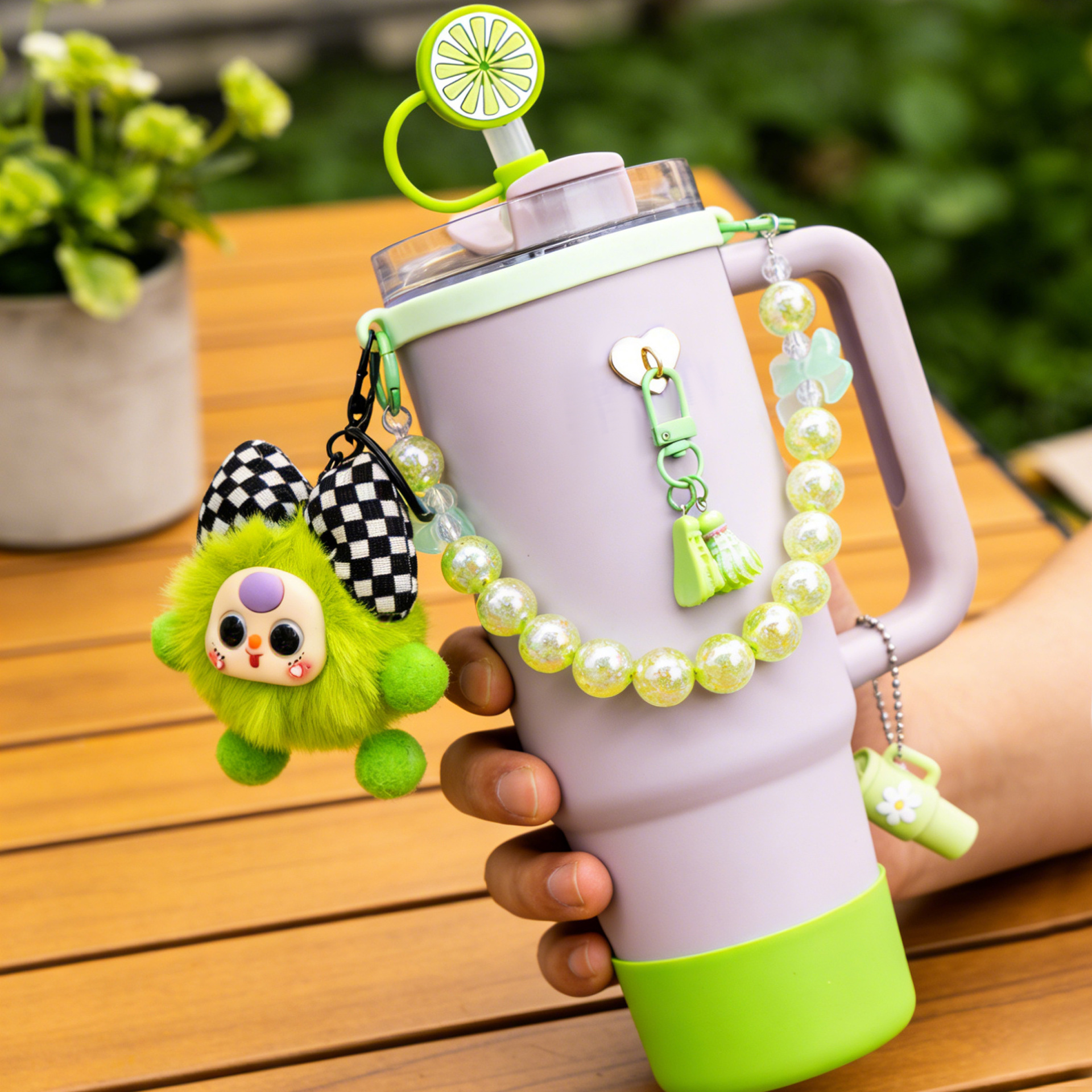 The Amazon stanley water cup accessory set is suitable for 40oz bow straw caps, cup covers and ball pendants Specification drawing