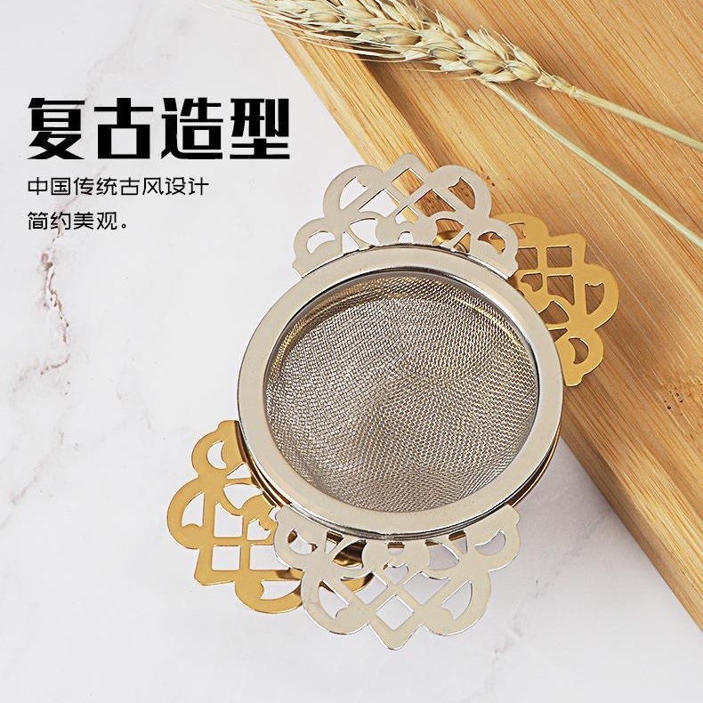 Innovative new 304 stainless steel tea strainer, creative tea filter, teapot strainer, lace tea set accessories Application Scenario