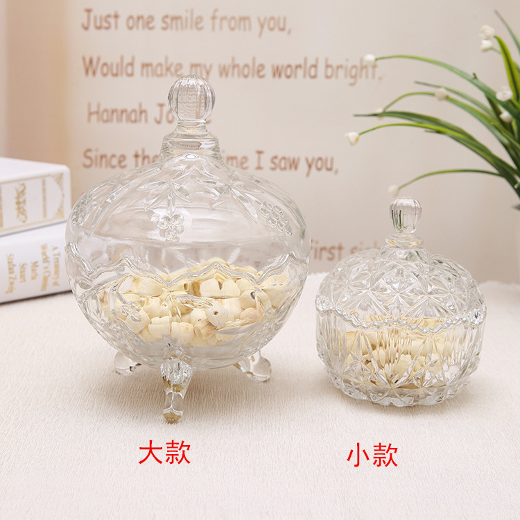 Wholesale of European-style creative green apple TG1060 glass small diamond sugar VAT, small Mongolian candy cup and crystal VAT ornaments details Picture