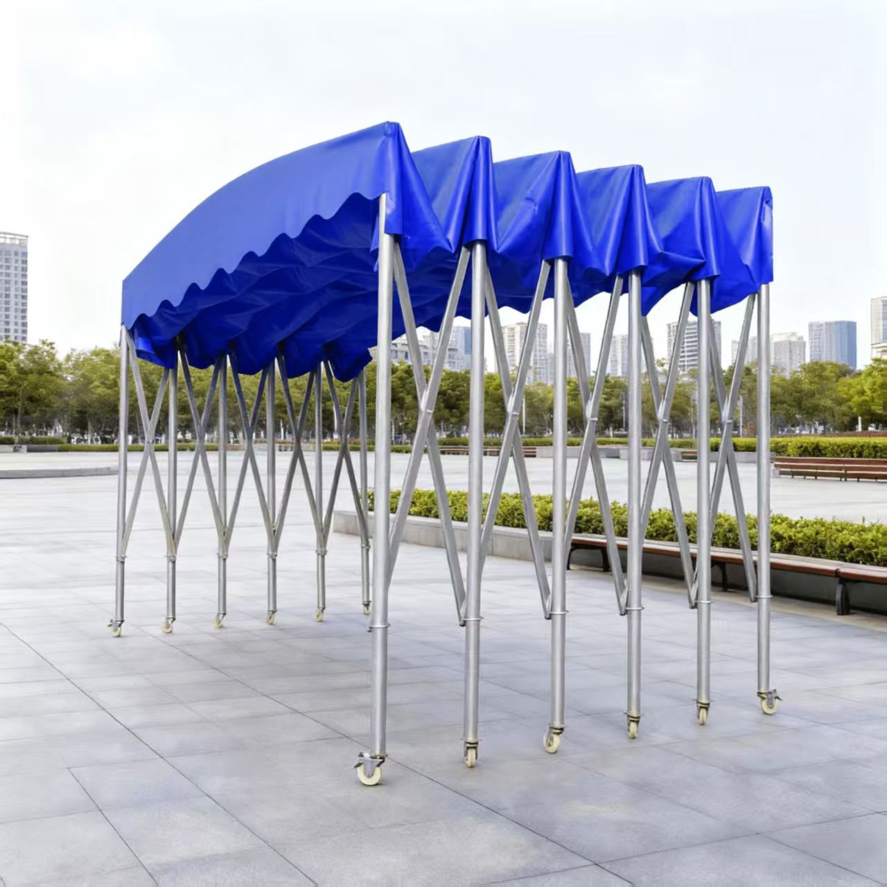 移动推拉棚户外大型活动帐篷折叠伸缩大排档雨蓬停车棚摆摊遮阳棚