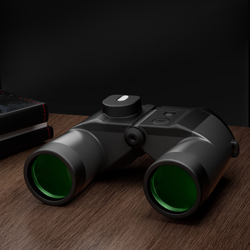 Habo 10X50 Compass Binoculars For Outdoor Low-Light Night Vision Navigation Distance Measurement And Bird Watching Specification drawing