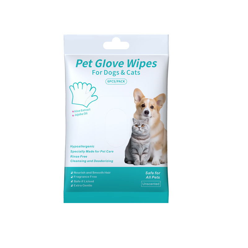 Foreign trade cross-border pet products, pet hand sanitizers, cat and dog bathing, cleaning, dry cleaning, wet wipes, gloves deodorizing Item Picture