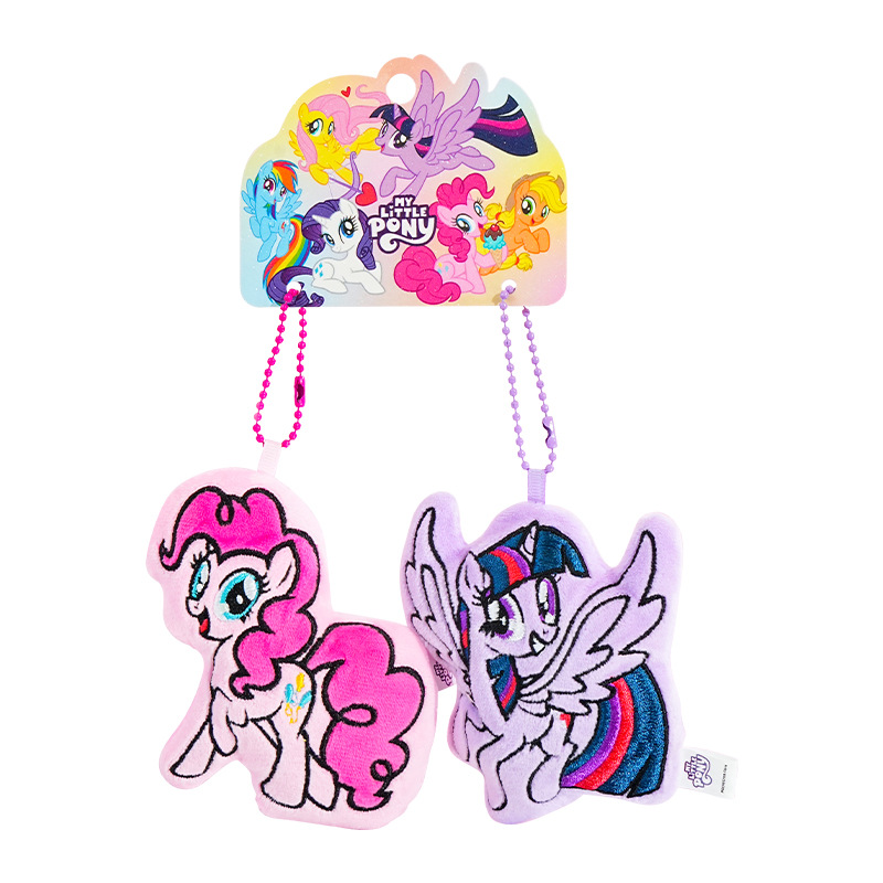 Baimao genuine My Little Pony plush keychain pendant, cute Biqi Ziyue high appearance level doll backpack pendant Item Picture