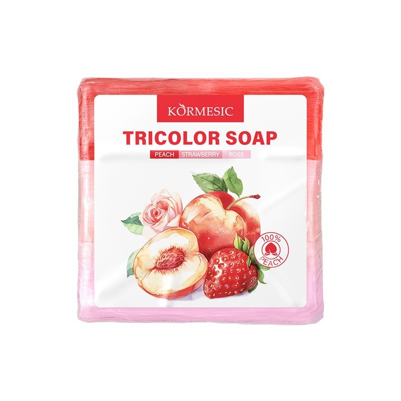 KORMESIC Cleansing Herbal Three-Color soap Deep Pore Cleansing and Oil Control Handmade Soap perfumed soap Item Picture