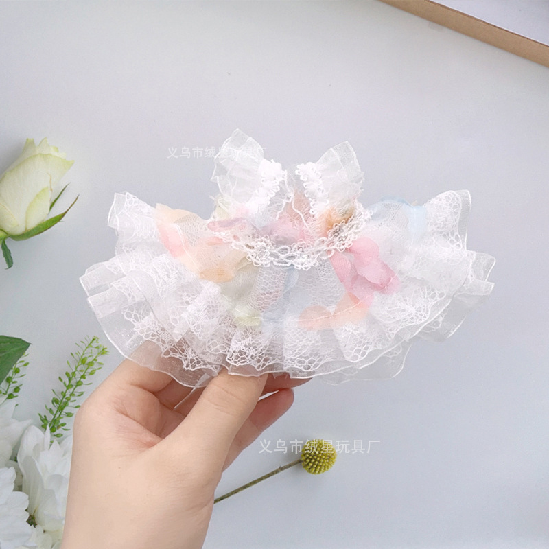 New lace rainbow dress for kids, fashionable kids' clothes, accessories, plush dolls, doll outfits, and changeable outfits details Picture