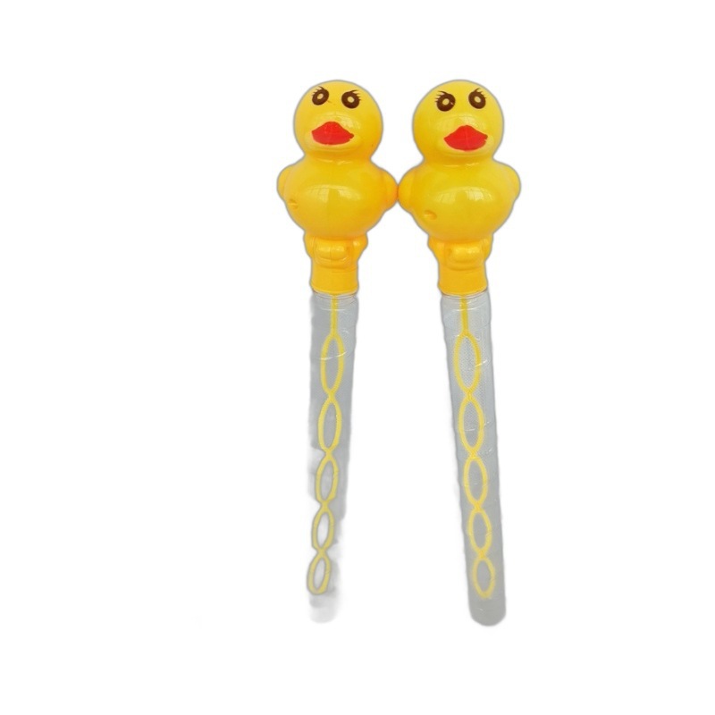 儿童小黄鸭泡泡棒泡泡浓缩液女男孩泡泡水补充液卡通吹泡泡玩具棒白底实物图