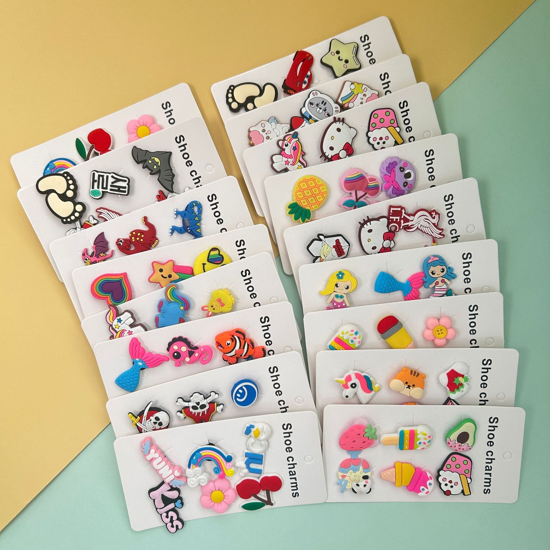 可爱卡通洞洞鞋鞋花套装DIY鞋扣卡片花园鞋洞洞鞋配饰库存清仓
